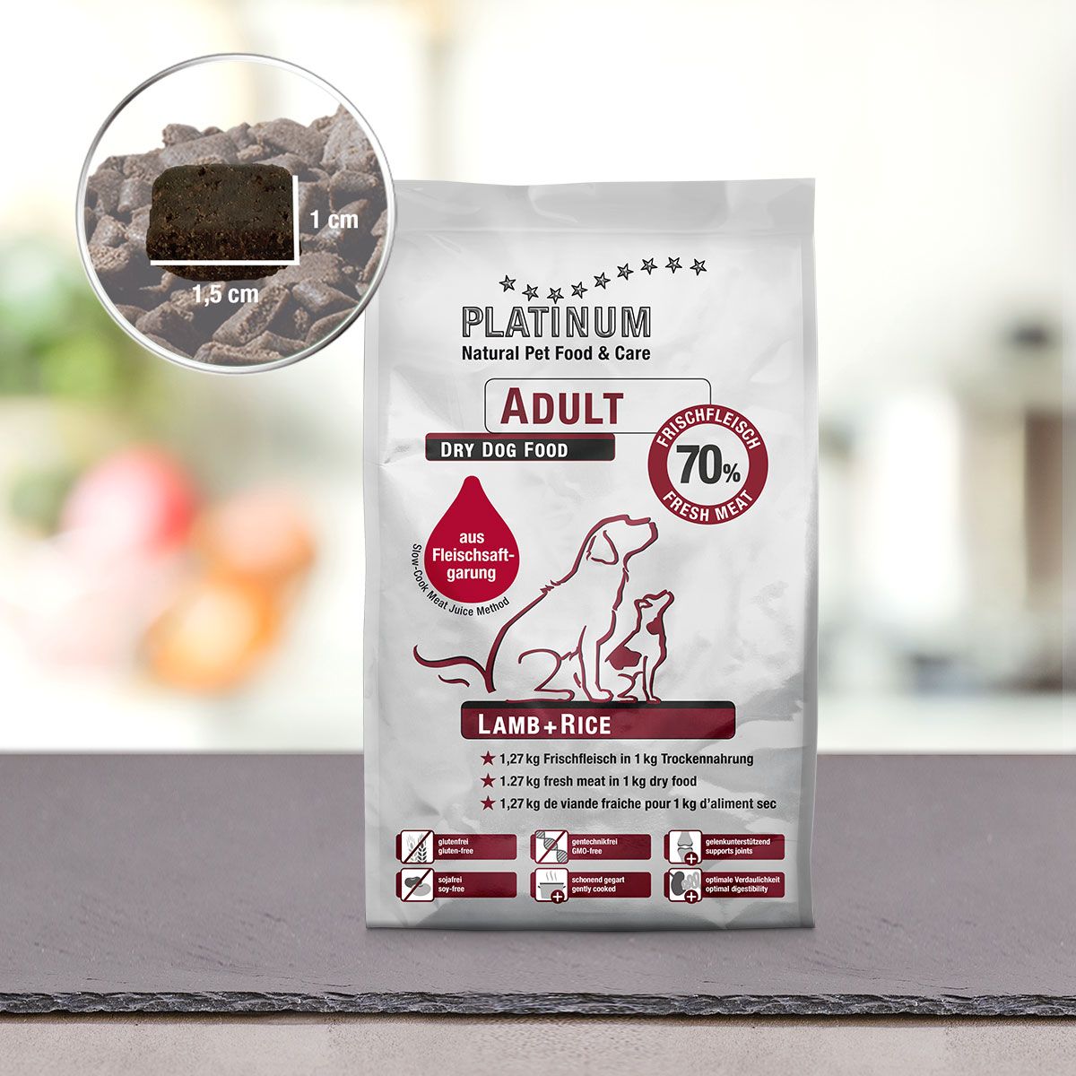 Platinum Adult sausas maistas šunims su ėriena, 1,5 kg -  2