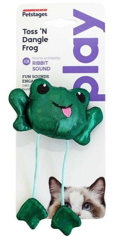 Petstages Toss-N-Dangle frog žaislas katėms varlė, žalias -  2