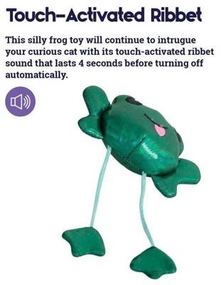 Petstages Toss-N-Dangle frog žaislas katėms varlė, žalias -  4