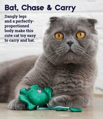 Petstages Toss-N-Dangle frog žaislas katėms varlė, žalias -  5