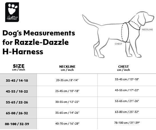 Hurtta Razzle-Dazzle Nordic H formos petnešos, 80-100 cm, juodos -  4