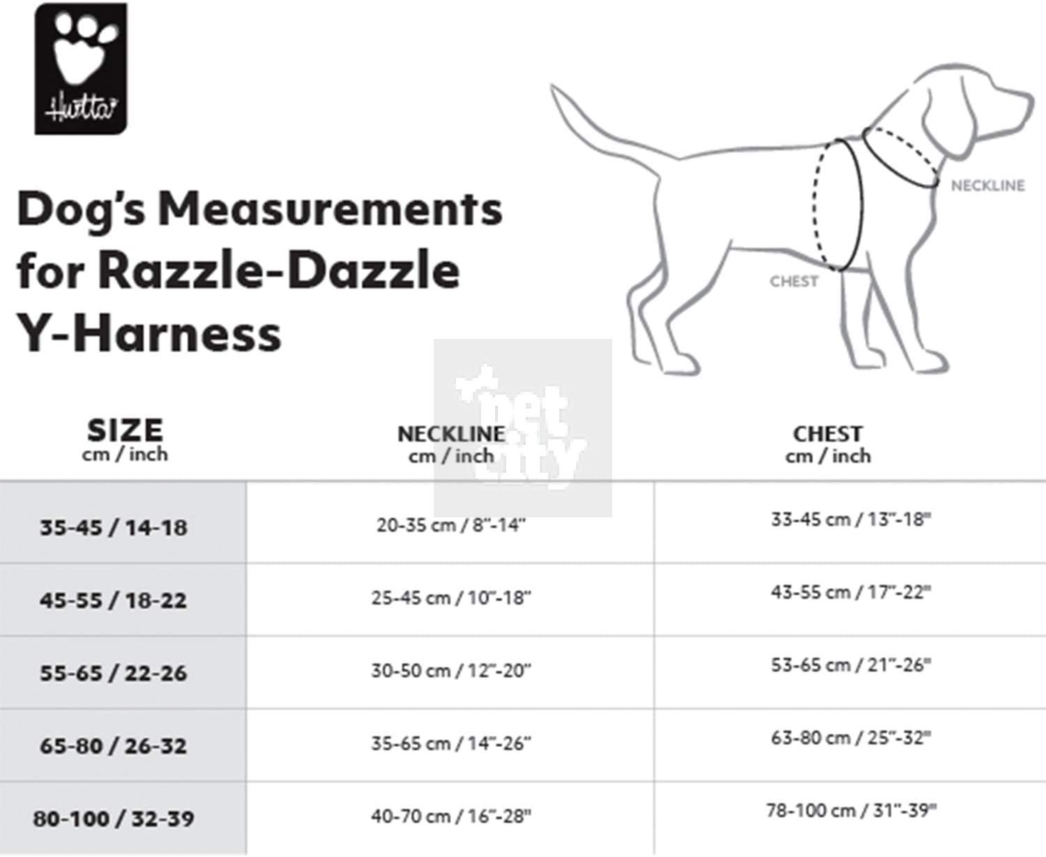 Hurtta Razzle-Dazzle Y formos petnešos, 80-100 cm, raudonos -  3