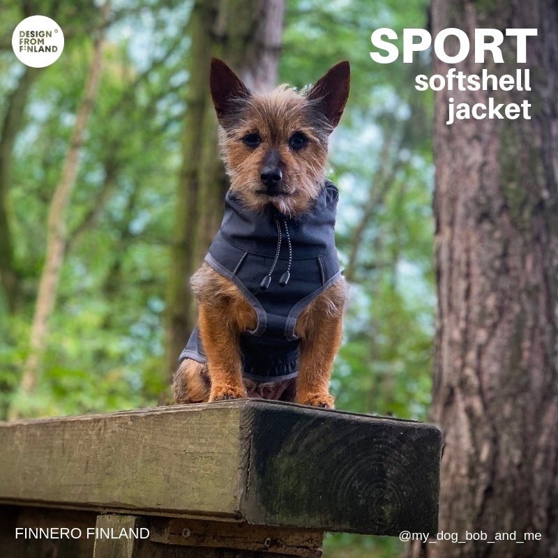 Finnero Sport Softshell striukė šunims, 30 cm, pilka -  4