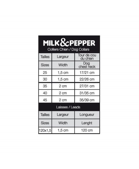 Milk&Pepper Imoca pintas antkaklis šunims, 52-60 cm, margas -  2
