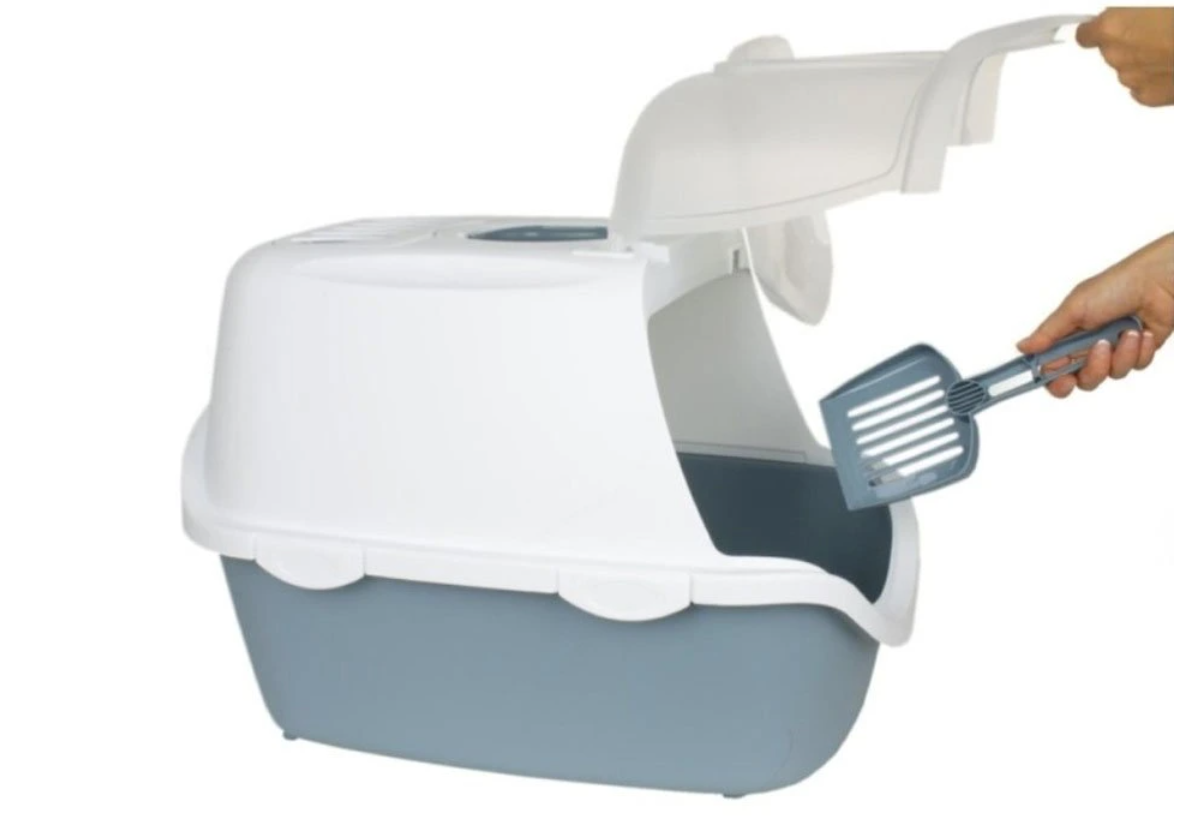 Stefanplast Cathy Easy Clean tualetas katėms, 56x40x40cm, pilka/balta -  2
