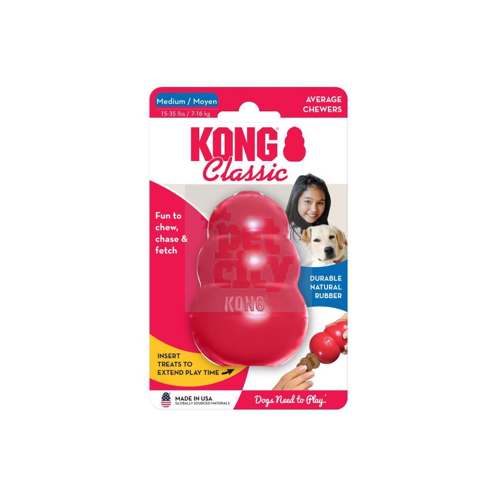 KONG Classic skanėstais užpildomas žaislas, M dydžio, 8,5cm -  2