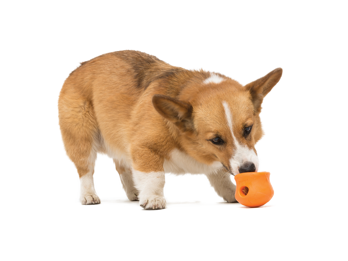 West Paw Toppl guminis žaislas, 9 cm, oranžinis
