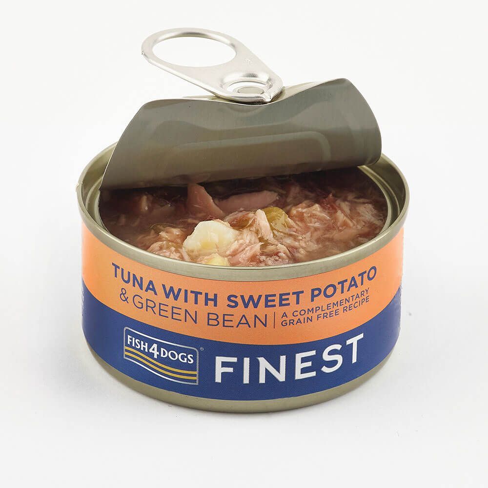 Fish4Dogs Finest konservai šunims su tunu ir saldžiąja bulve, 85 g