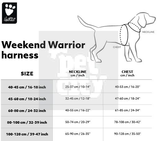 Hurtta Weekend Warrior petnešos 40-45 cm, juodos -  2