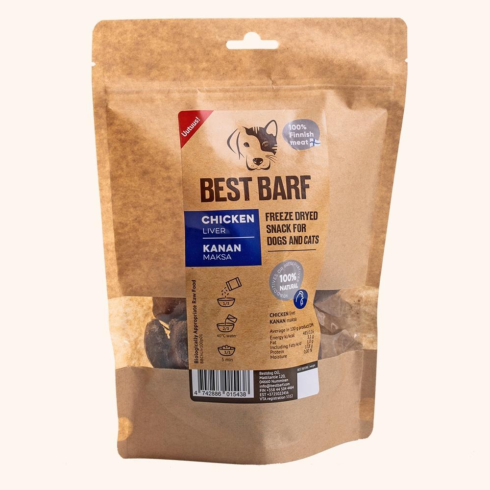 Best Barf šaltai džiovintos vištų kepenėlės, 100 g -  2