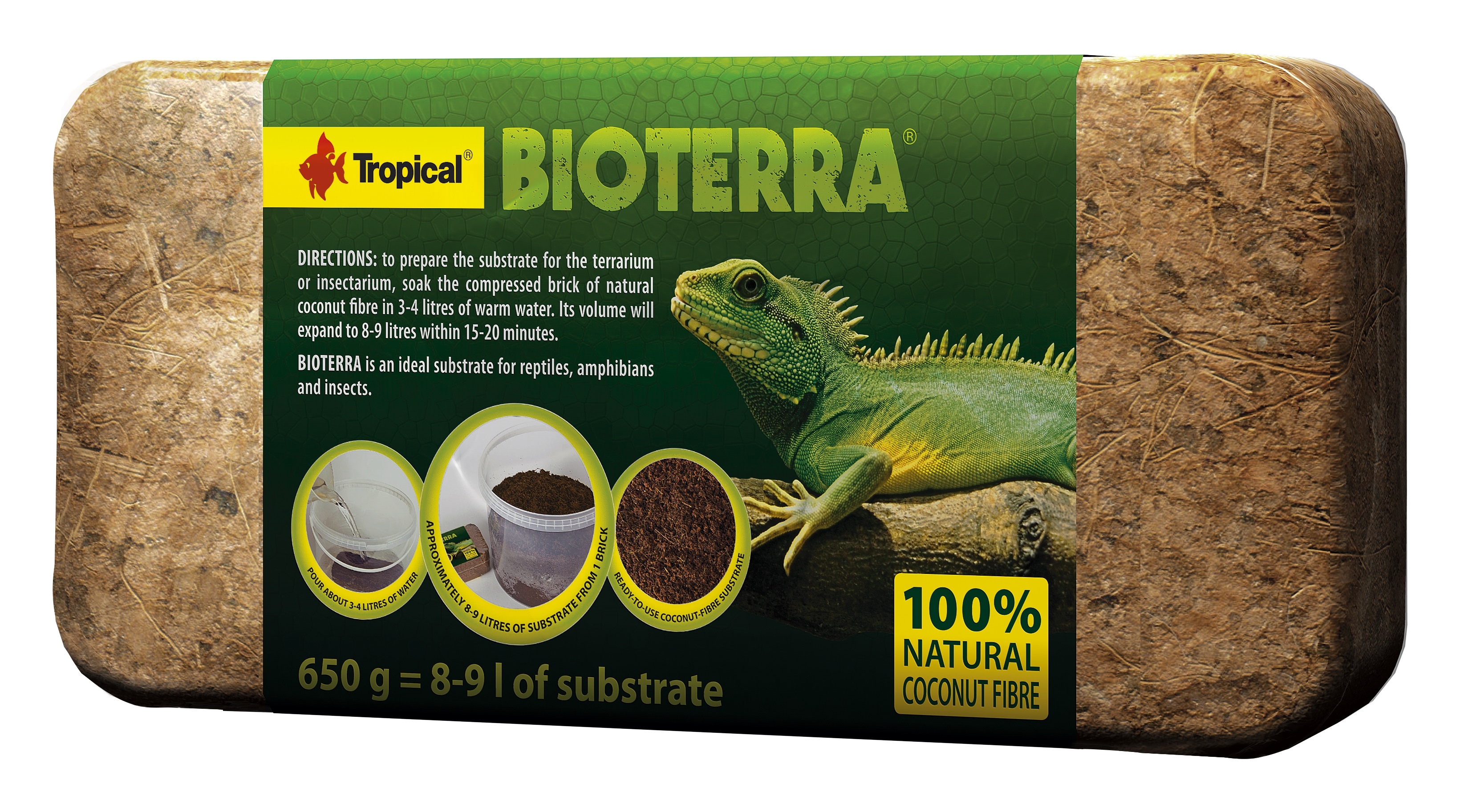 Tropical Bioterra kokoso pluošto substratas, 650g -  2