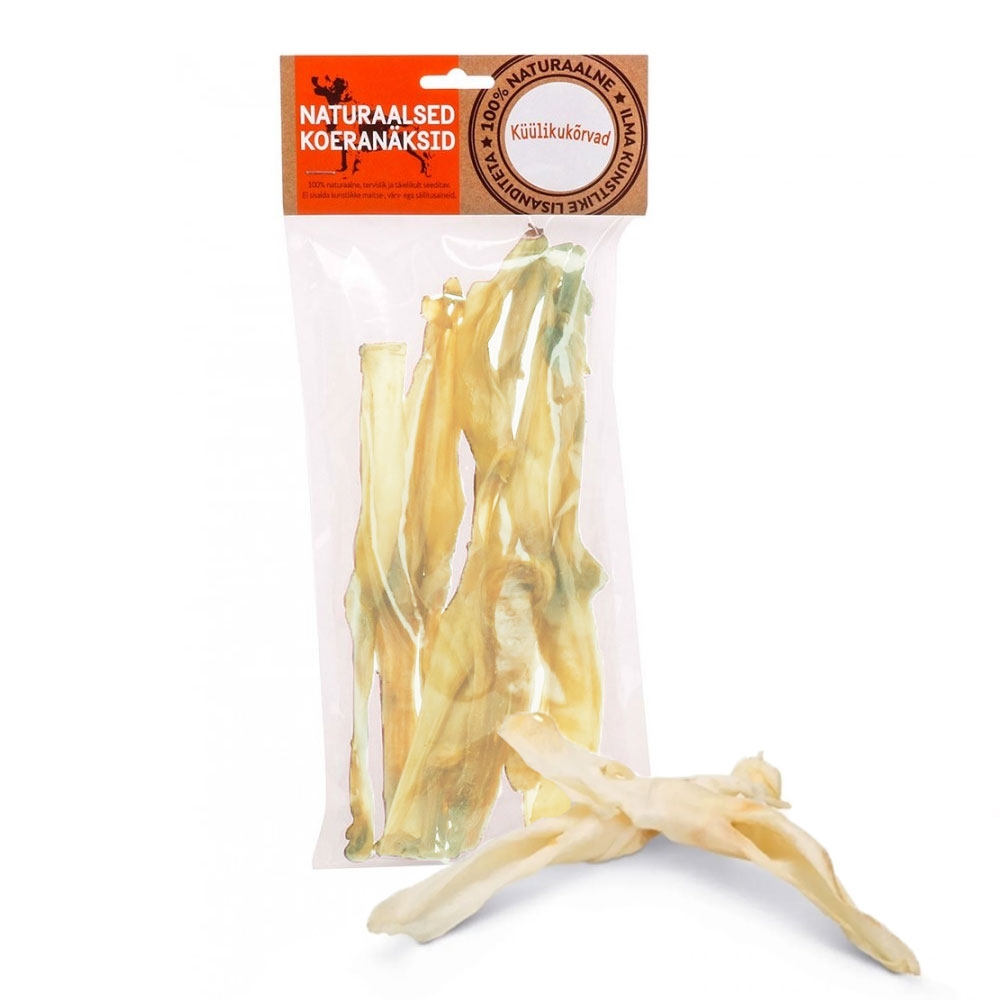 Palmar džiovintos baltos triušio ausys, 100 g -  2