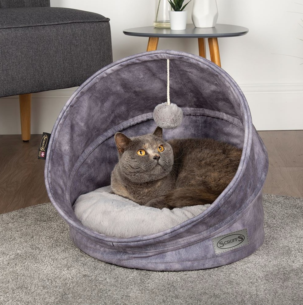 Scruffs Kensington guolis katėms, 44x44x48cm, pilkas -  2
