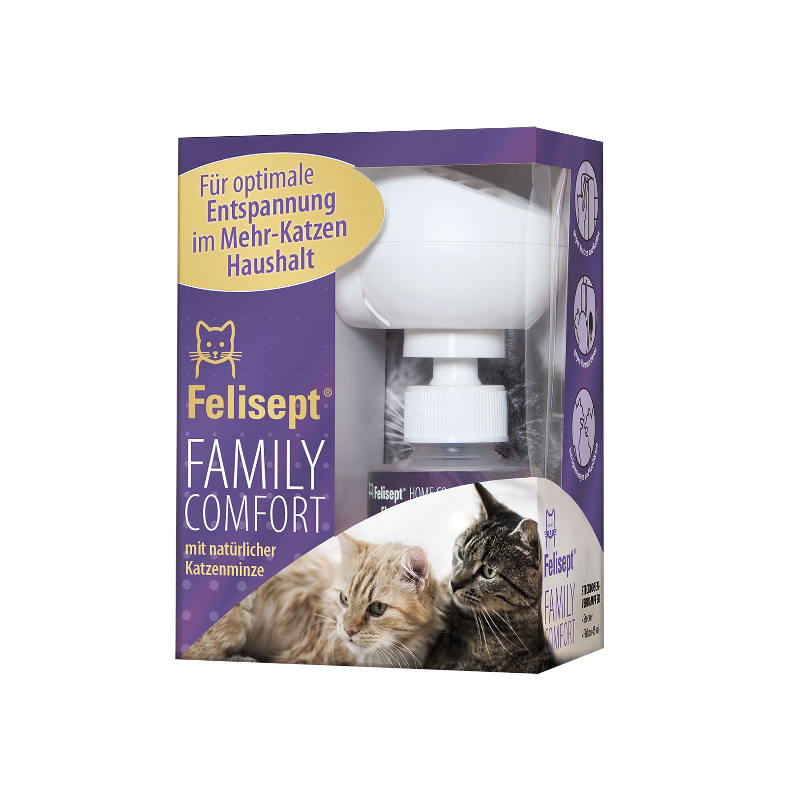 Felisept Comfort rinkinys: difuzorius ir difuzoriaus papildymas, 45 ml -  2