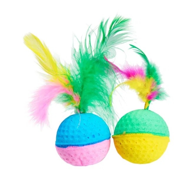 L&B JuicyVibes kamuoliukai su plunksnomis, 2vnt -  2