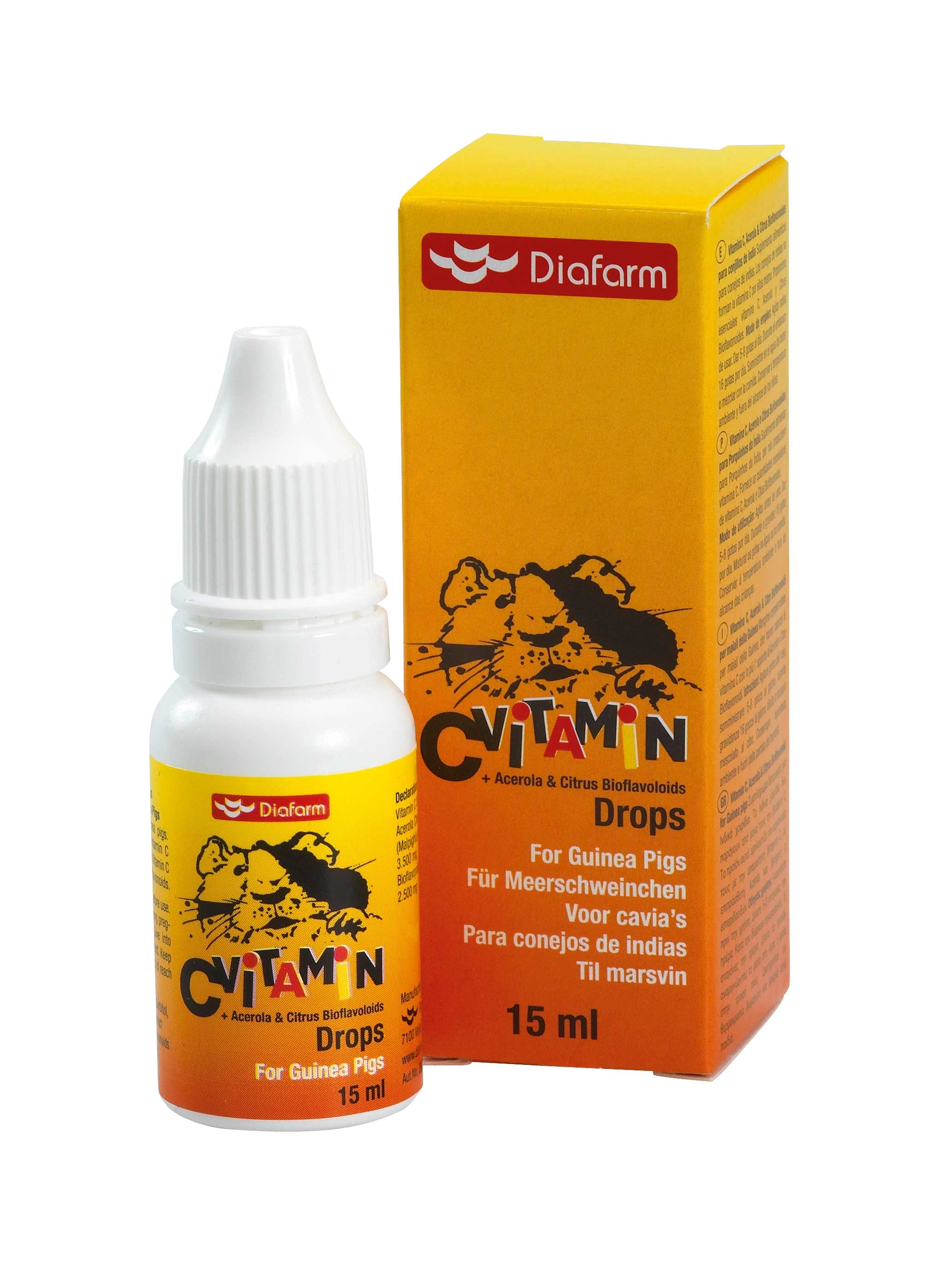 Diafarm vit.c lašai jūrų kiaulytėms 15 ml -  2