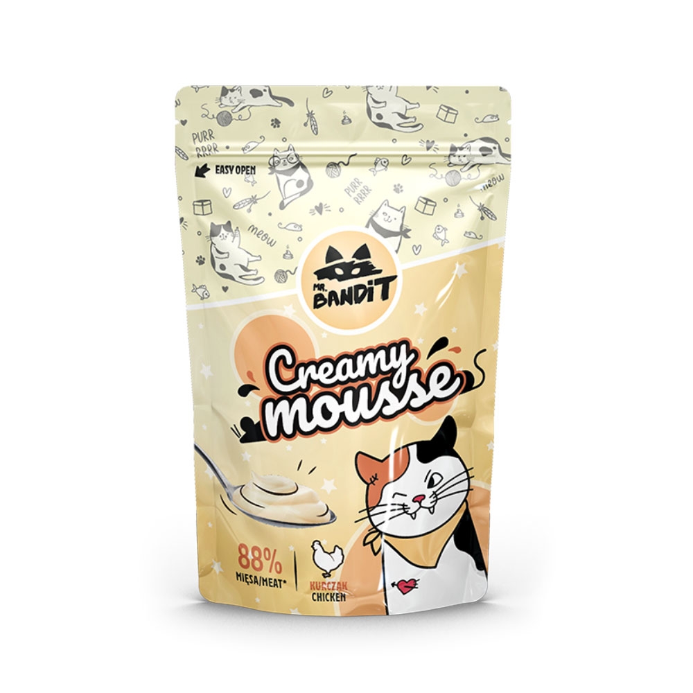 Mr.Bandit Creamy Mousse skanėstai katėms su vištiena, 60g -  2