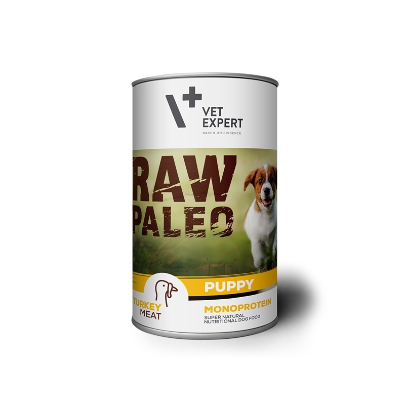 Raw Paleo Puppy konservai šuniukams su kalakutiena, 400 g -  2