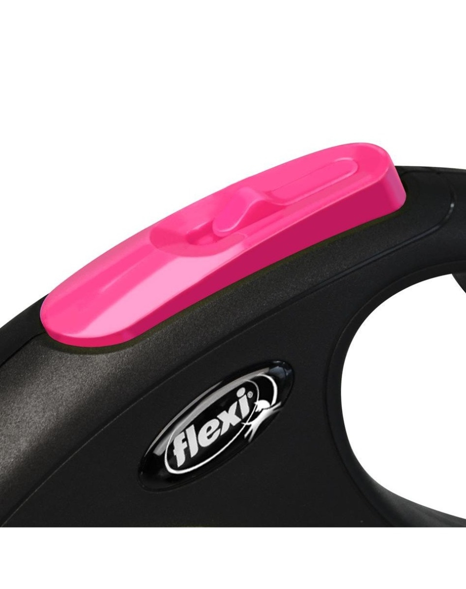 Flexi Neon automatinis juostinis pavadėlis M/5 m, rožinis -  3