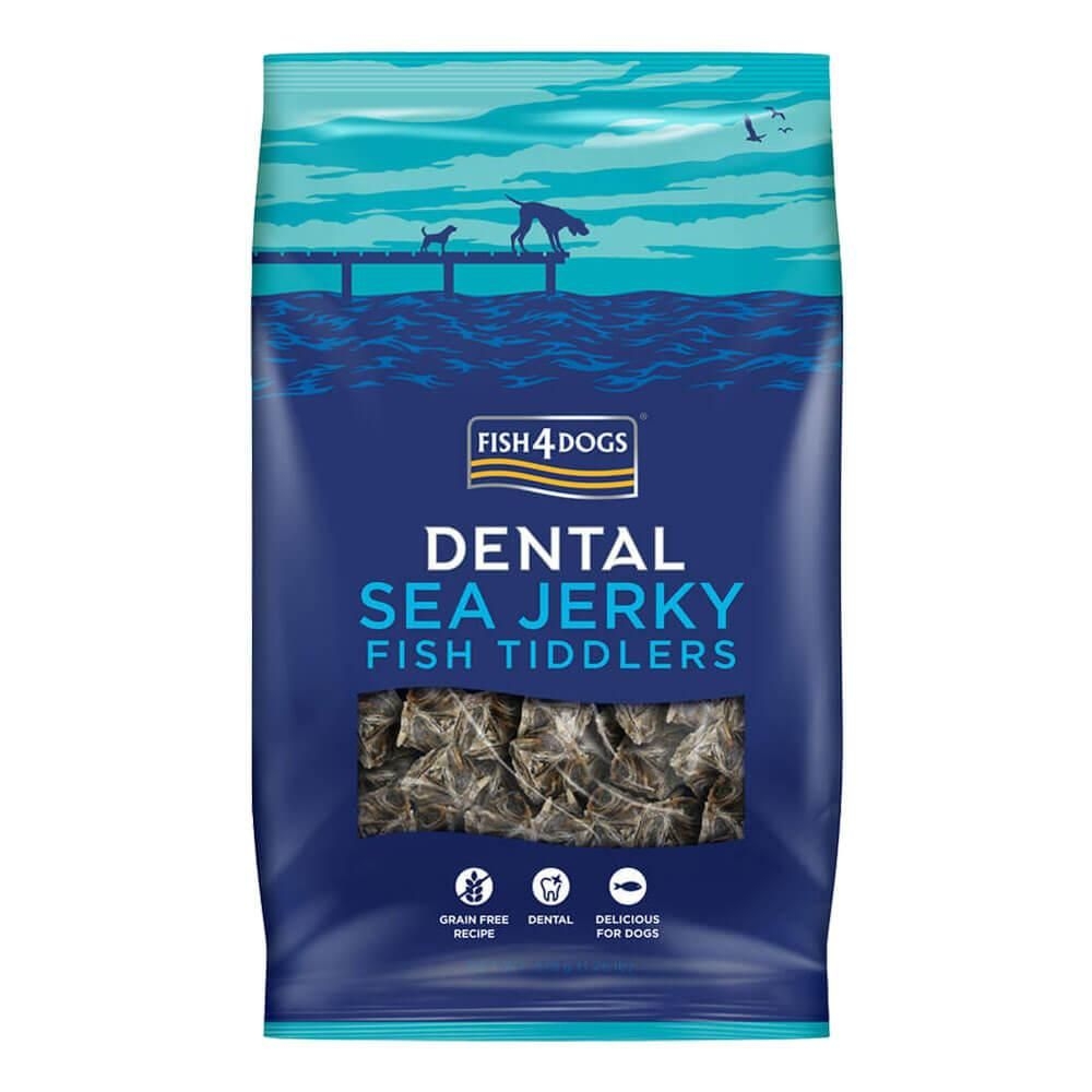 Fish4Dogs sea jerky tiddlers skanėstas šunims 100% žuvies oda 100g -  2