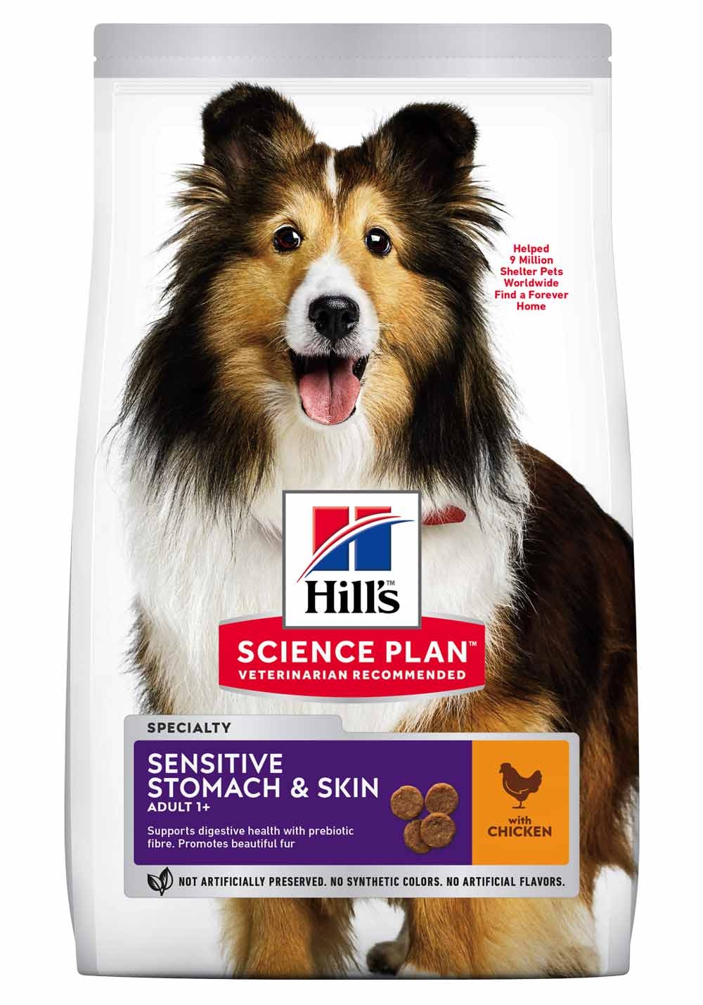 Hill's Science Plan Sensitive Stomach&Skin maistas šunims,  2,5kg -  6