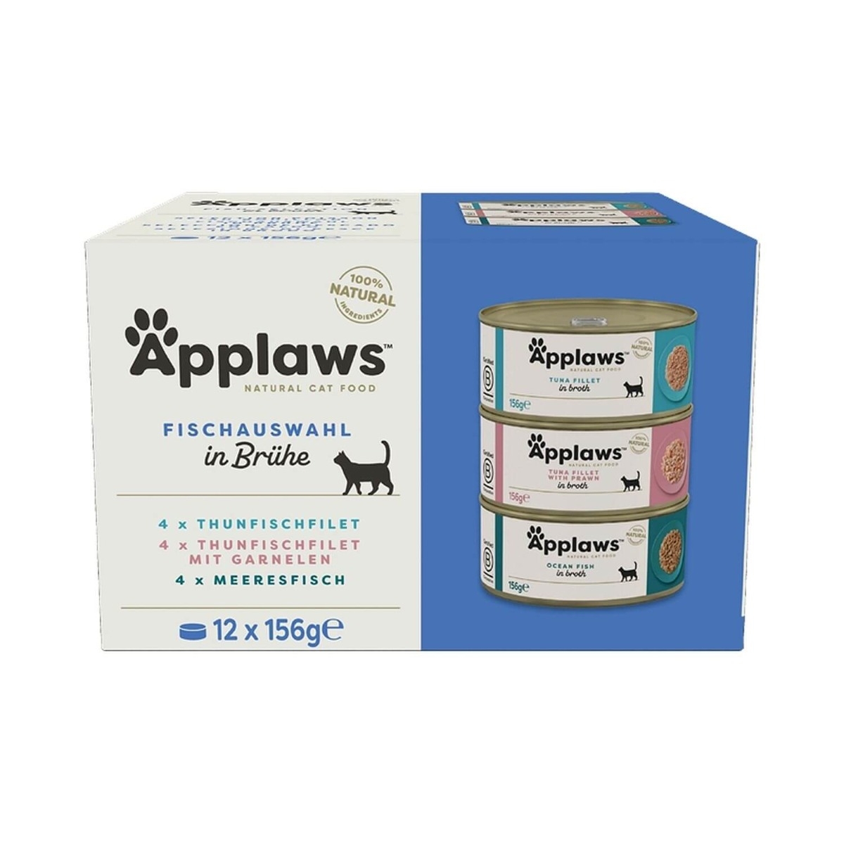 Applaws šlapio maisto rinkinys katėms (3 skoniai), 12 x 156 g -  2