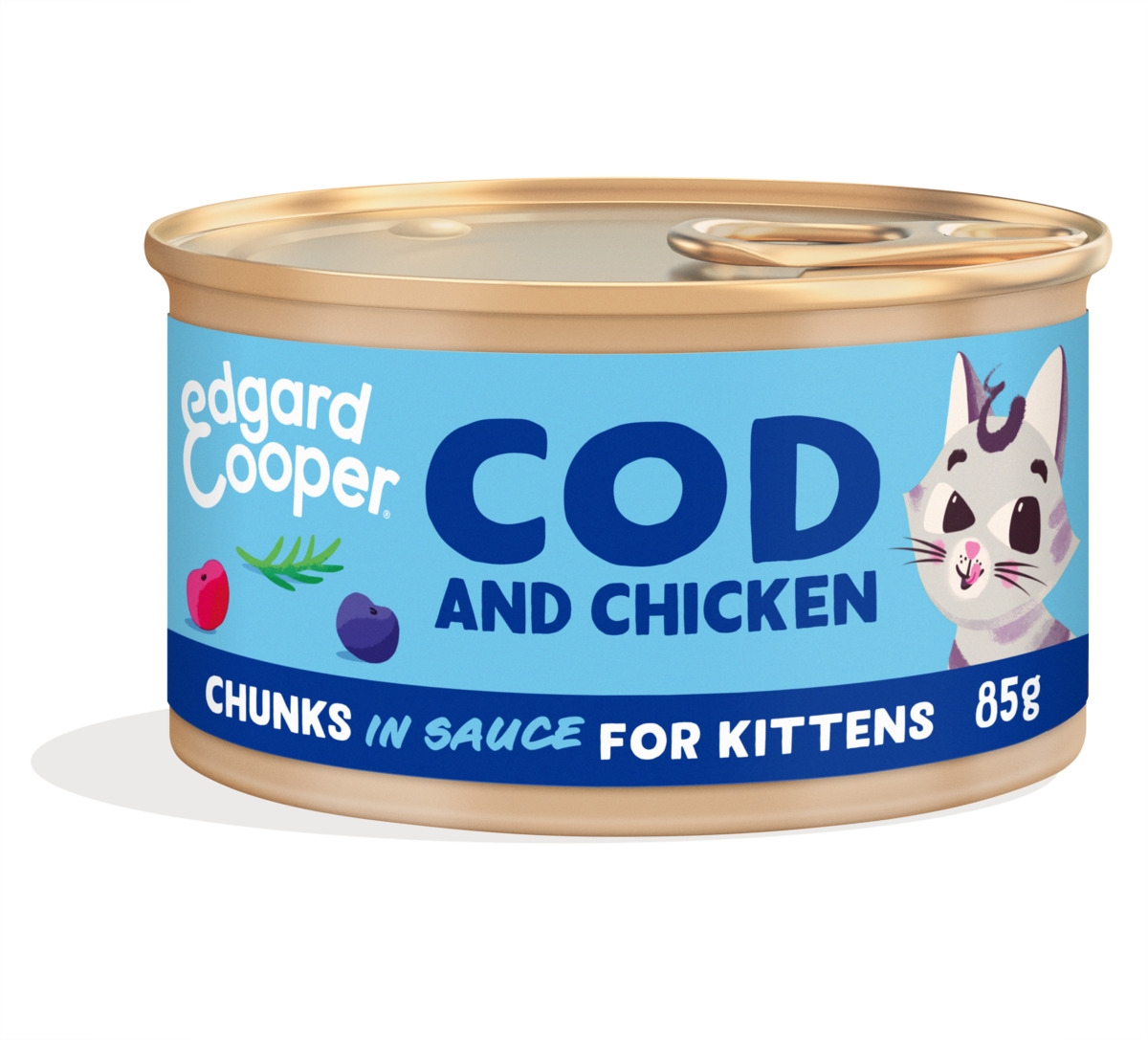 Edgard Cooper konservai kačiukams su menke ir vištiena, 85g -  2