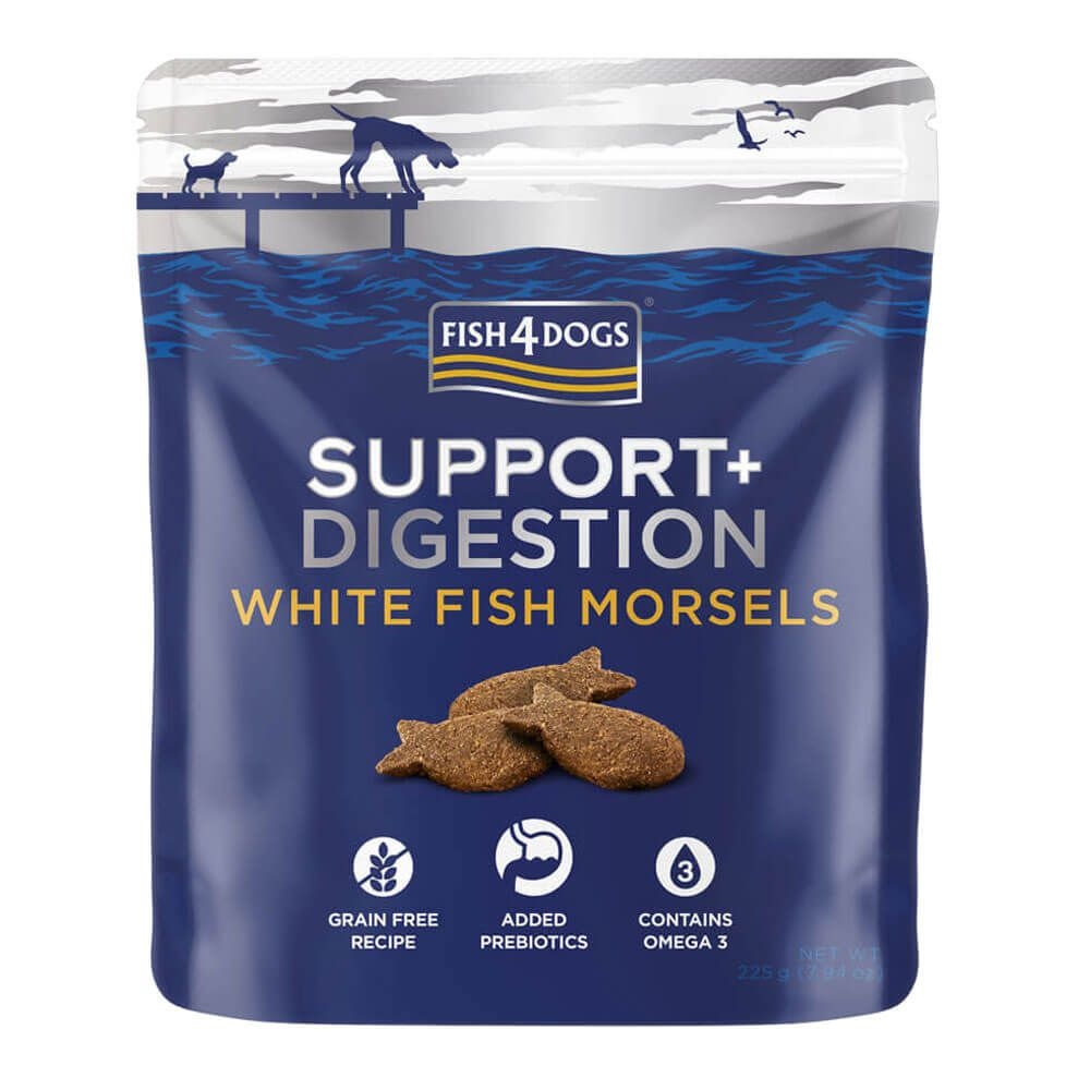 Fish4Dogs White Fish Morsels skanėstai su baltąja žuvimi, 225g -  2