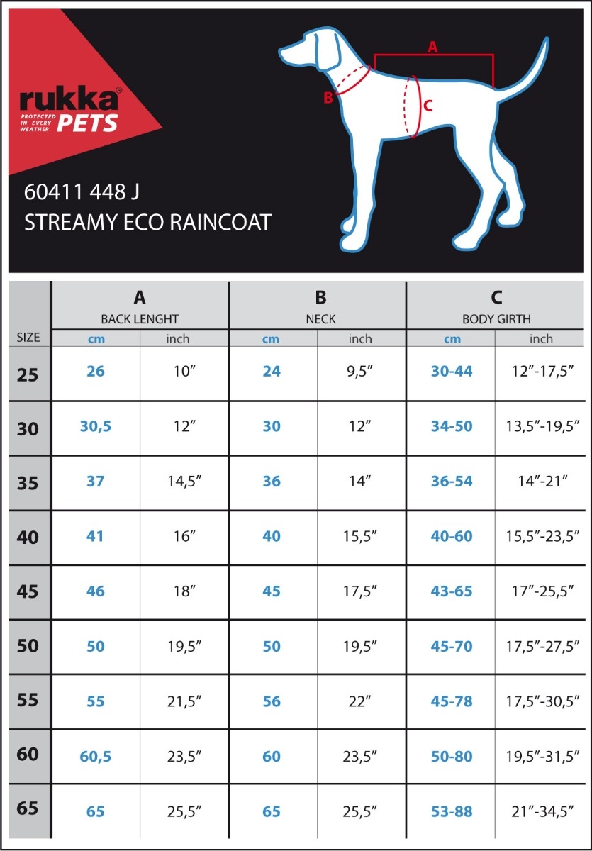 Rukka Streamy ECO lietpaltis šunims, 30 cm, chaki sp. -  2
