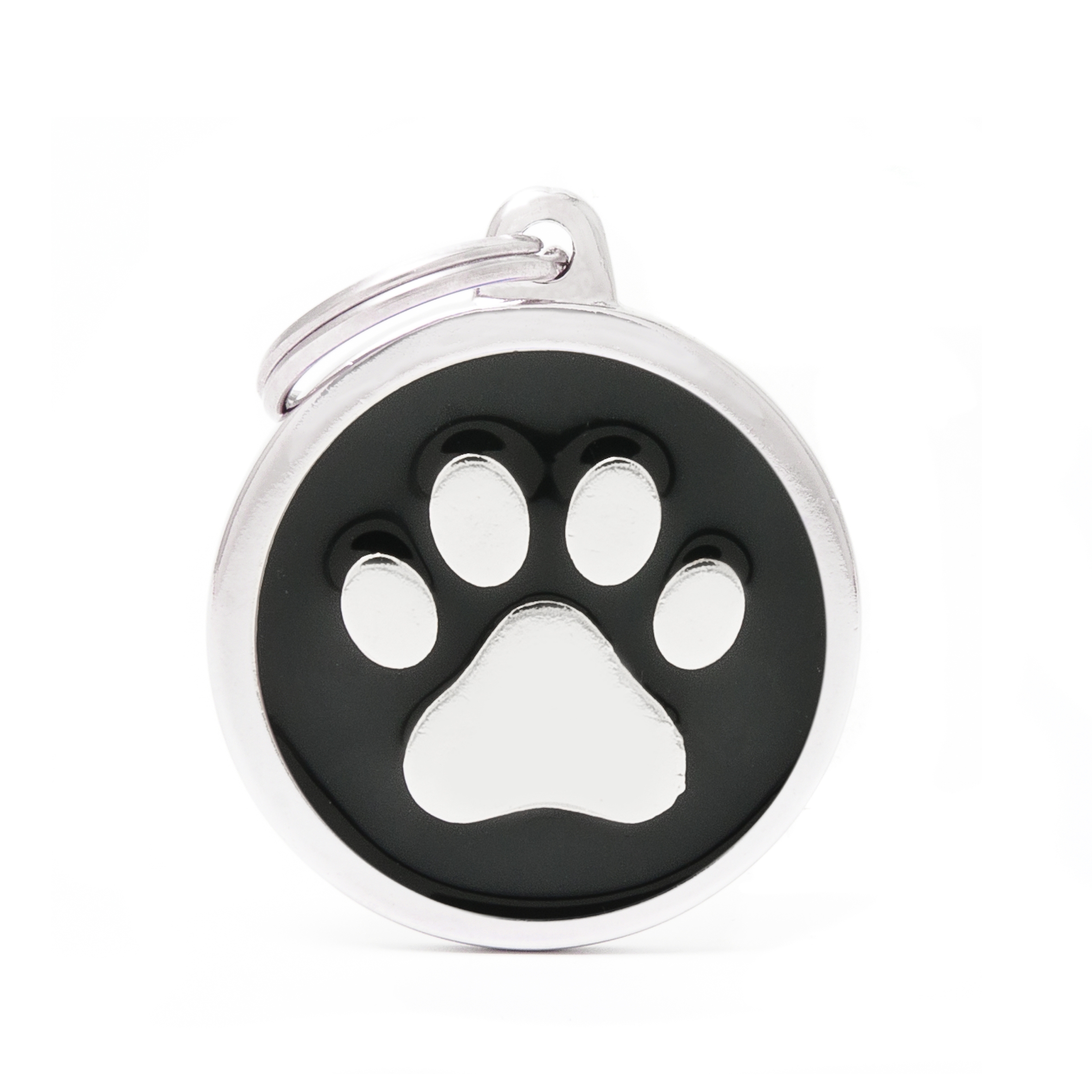My Family Charm Black Big Circle Paw pakabukas, juodas -  2
