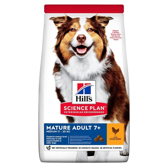 Hill´s Science Plan Mature Medium maistas šunims su višt. 14kg -  2