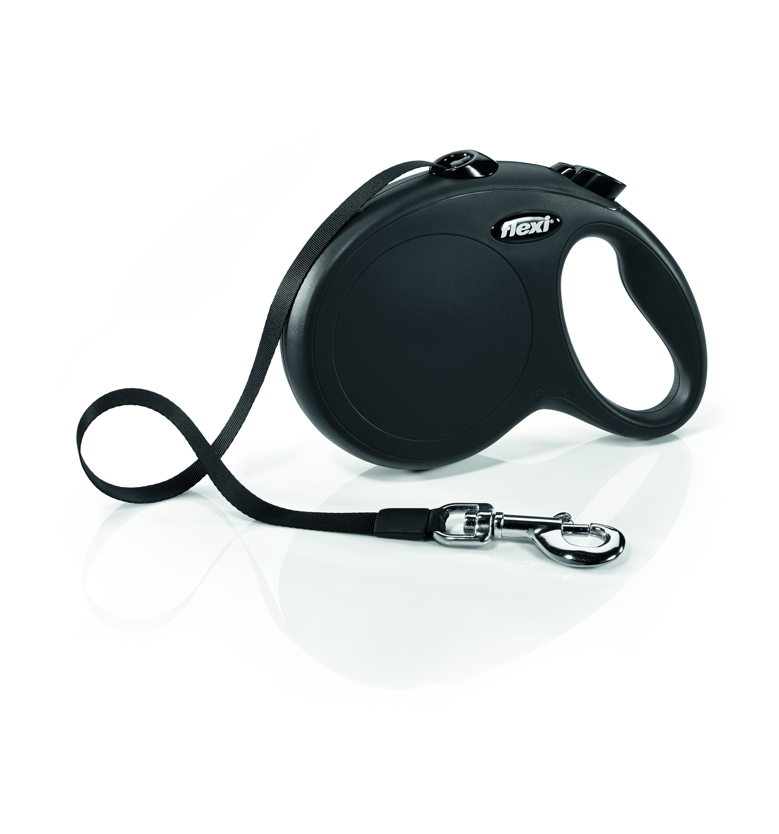 Flexi Classic automatinis juostinis pavadėlis, L/5 m, juodas -  2