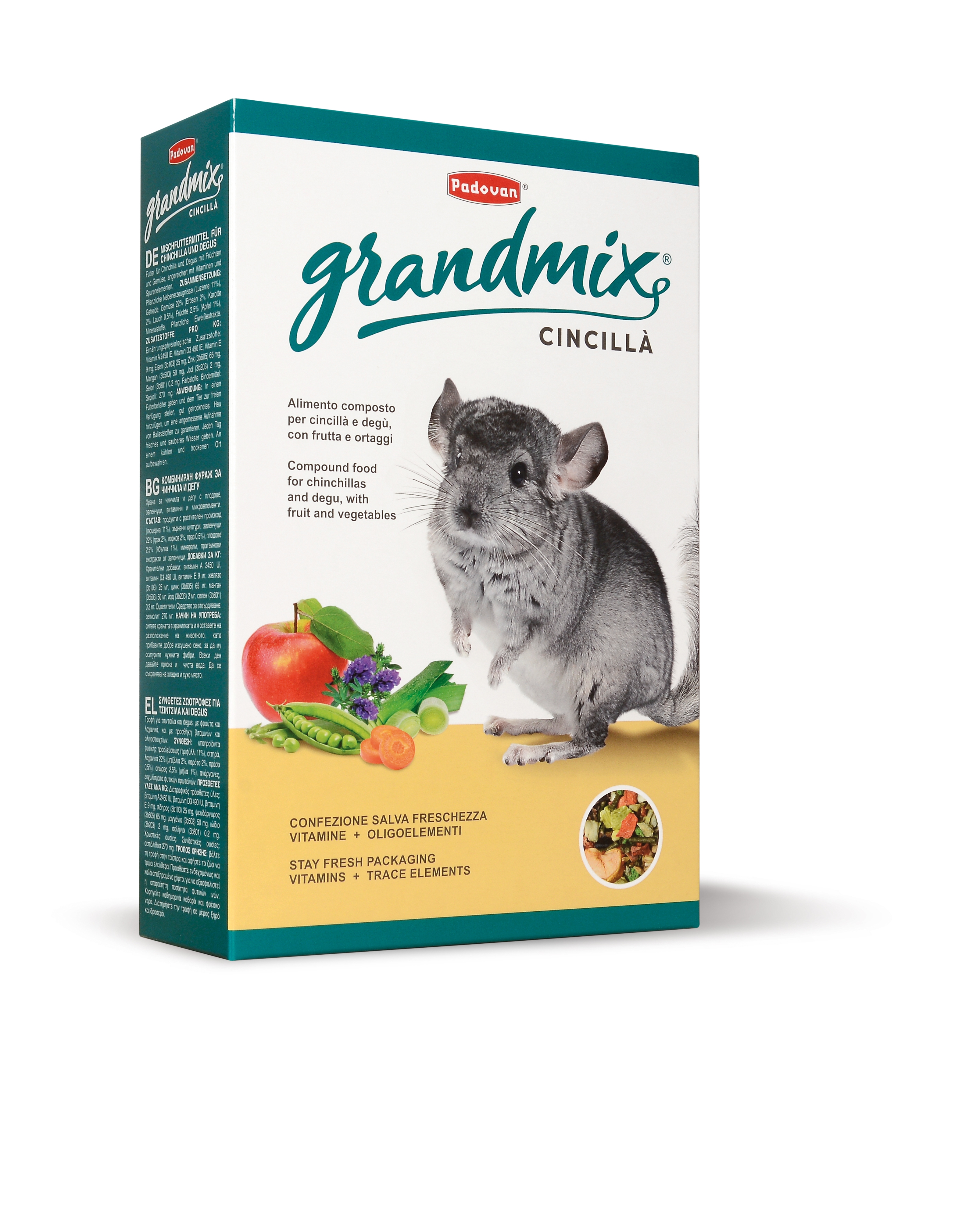 Padovan GrandMix maistas šinčiloms ir degu, 850 g -  2