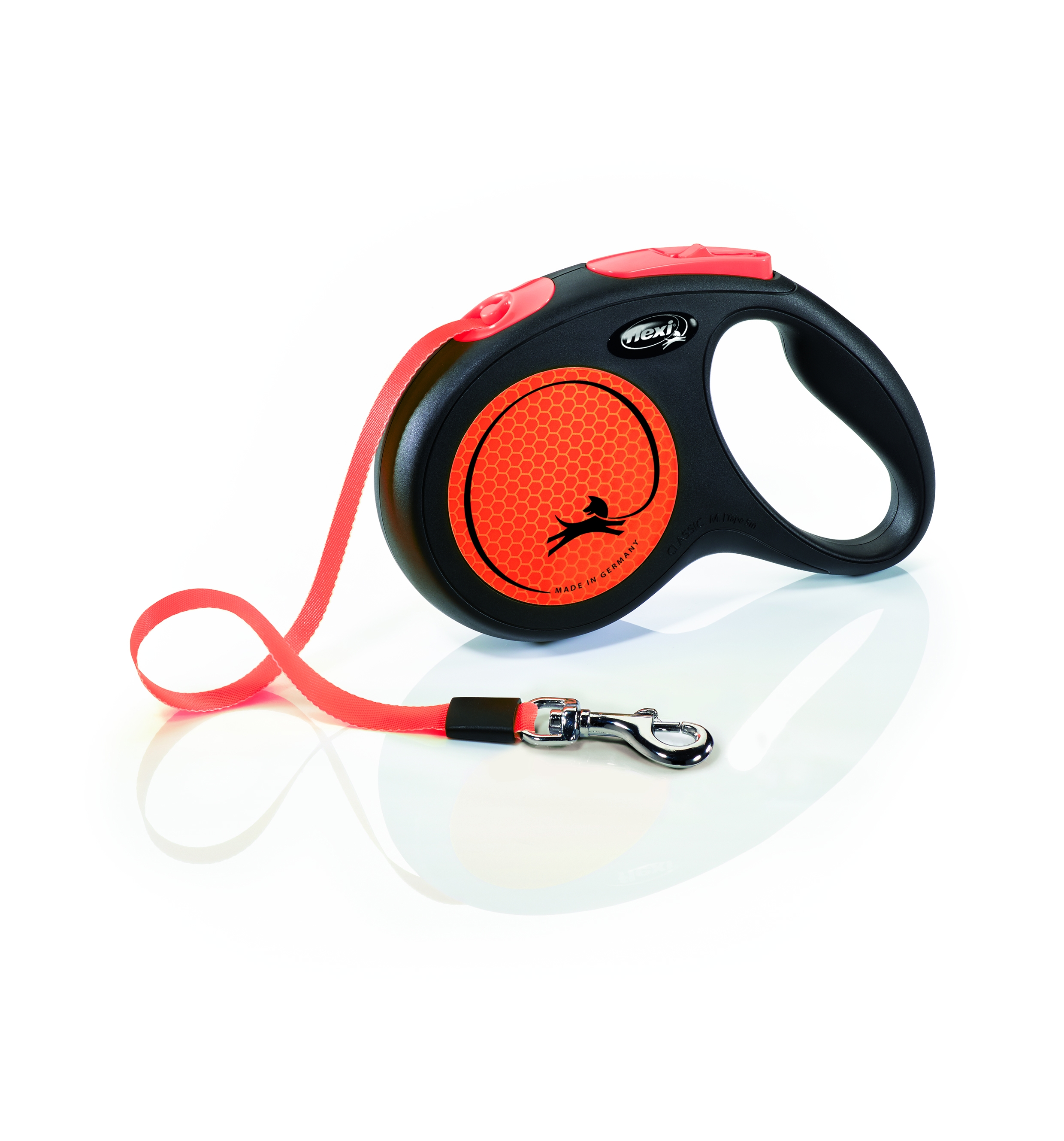 Flexi Neon automatinis juostinis pavadėlis M/5 m, oranžinis -  2
