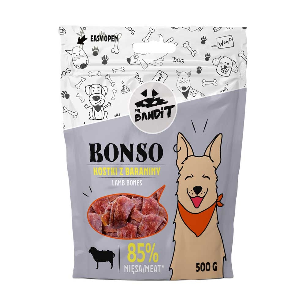 Mr. Bandit Bonso skanėstai šunims su ėriena ir antiena, 500 g -  2