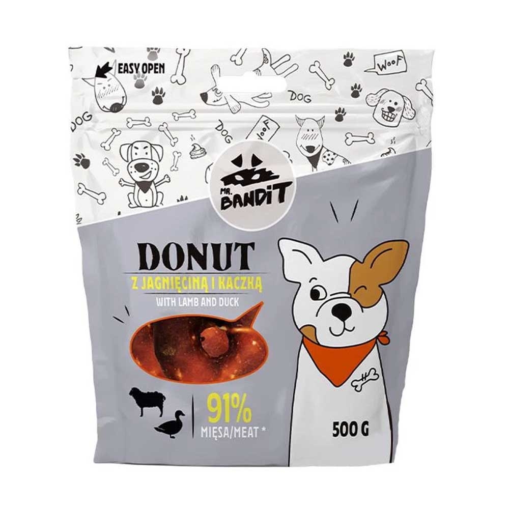 Mr. Bandit Donut skanėstai šunim-spurgytės su ėriena ir antiena, 500 g -  2
