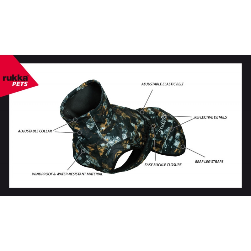 Rukka Breeze Softshell striukė, 50 cm, juoda/marga -  7