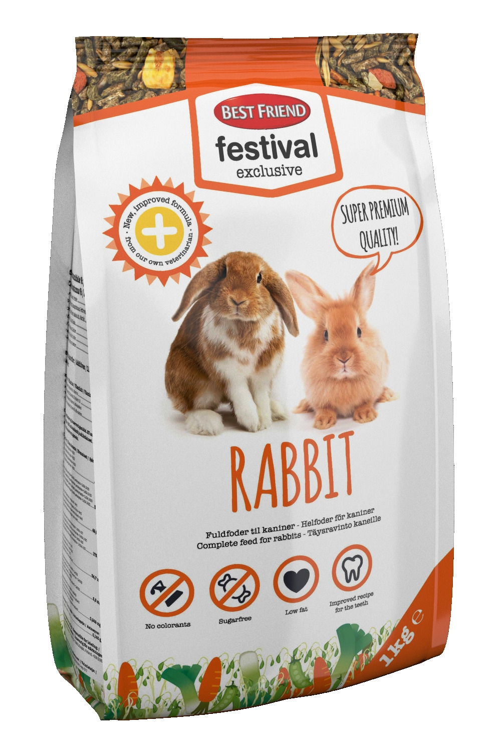Best Friend Festival Exclusive triušių pašaras, 1 kg -  2