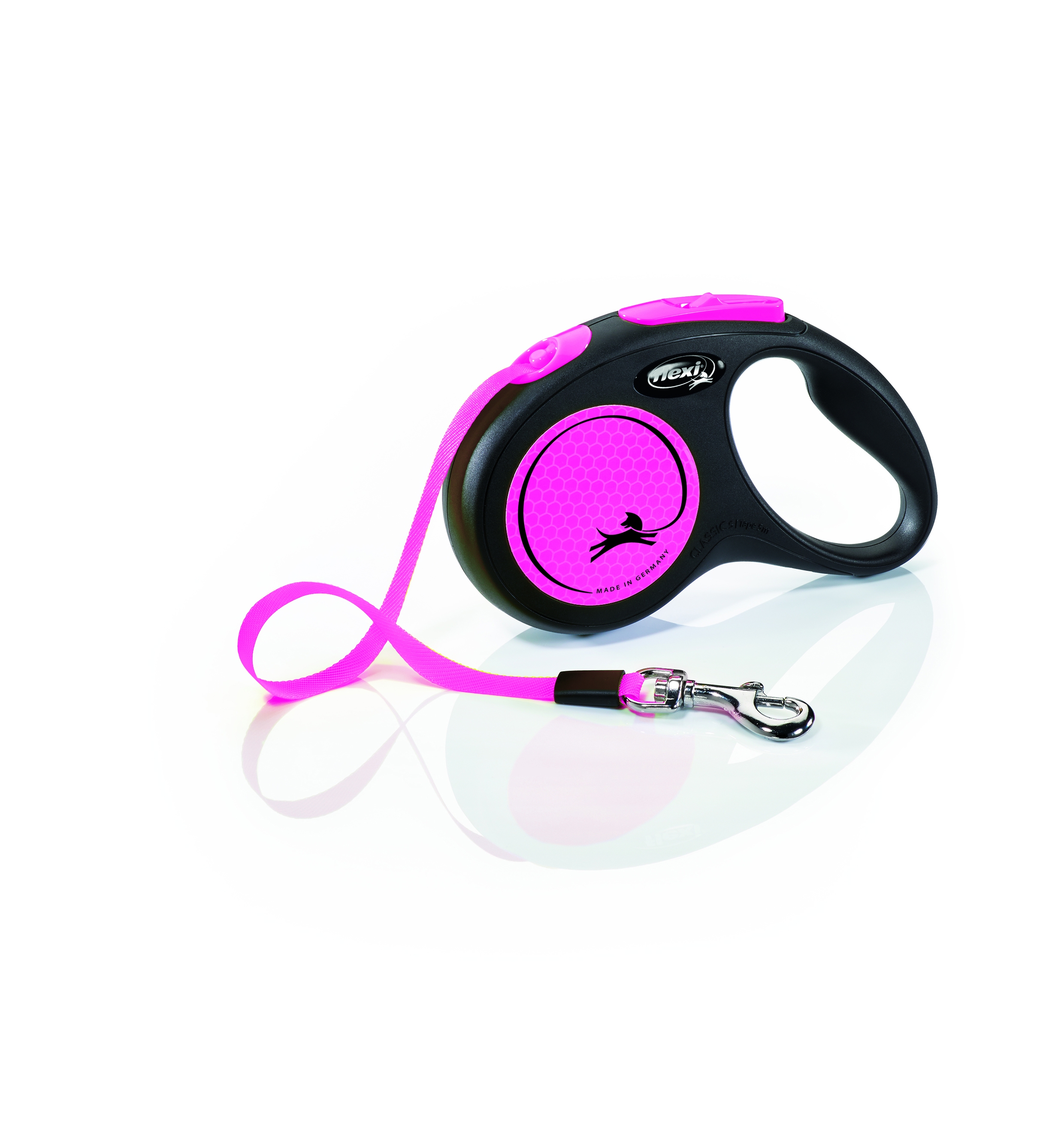 Flexi Neon automatinis juostinis pavadėlis S/5 m, rožinis -  2