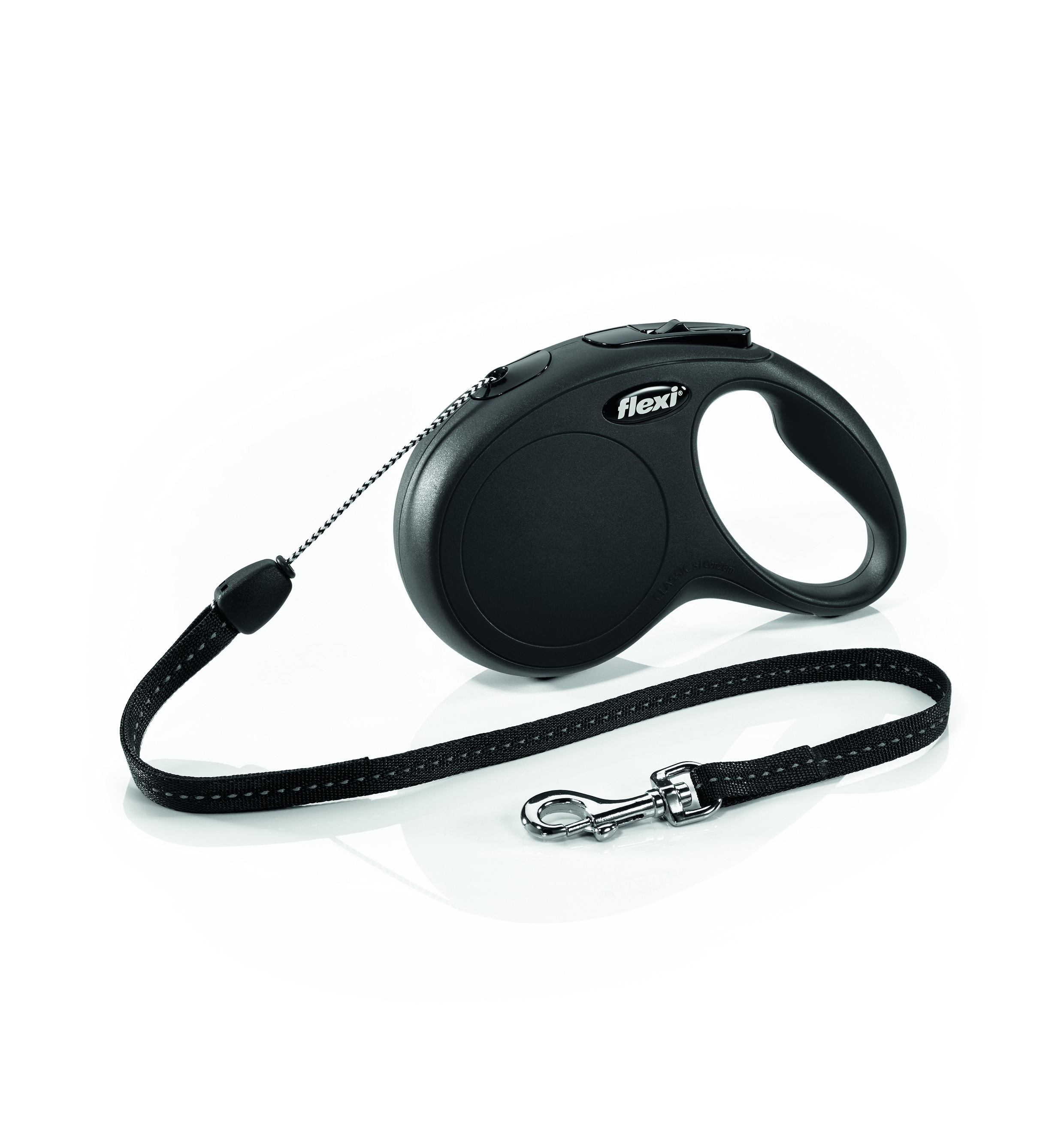 Flexi Classic automatinis virvinis pavadėlis, S/8 m, juodas -  2