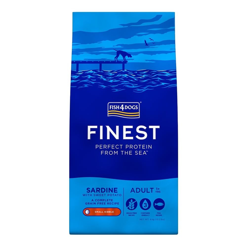 Fish4Dogs Finest Sardine sausas maistas šunims, 1,5 kg (maž.granulės) -  2