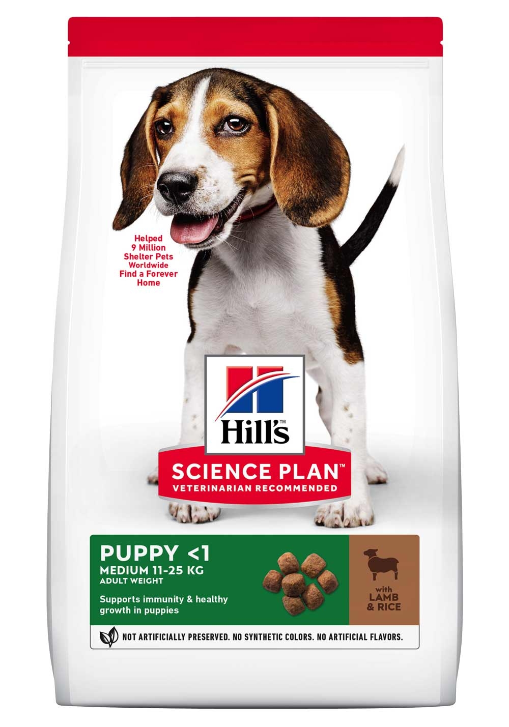 Hill's Science Plan Puppy Medium maistas šuniukams su ėriena, 14kg -  2