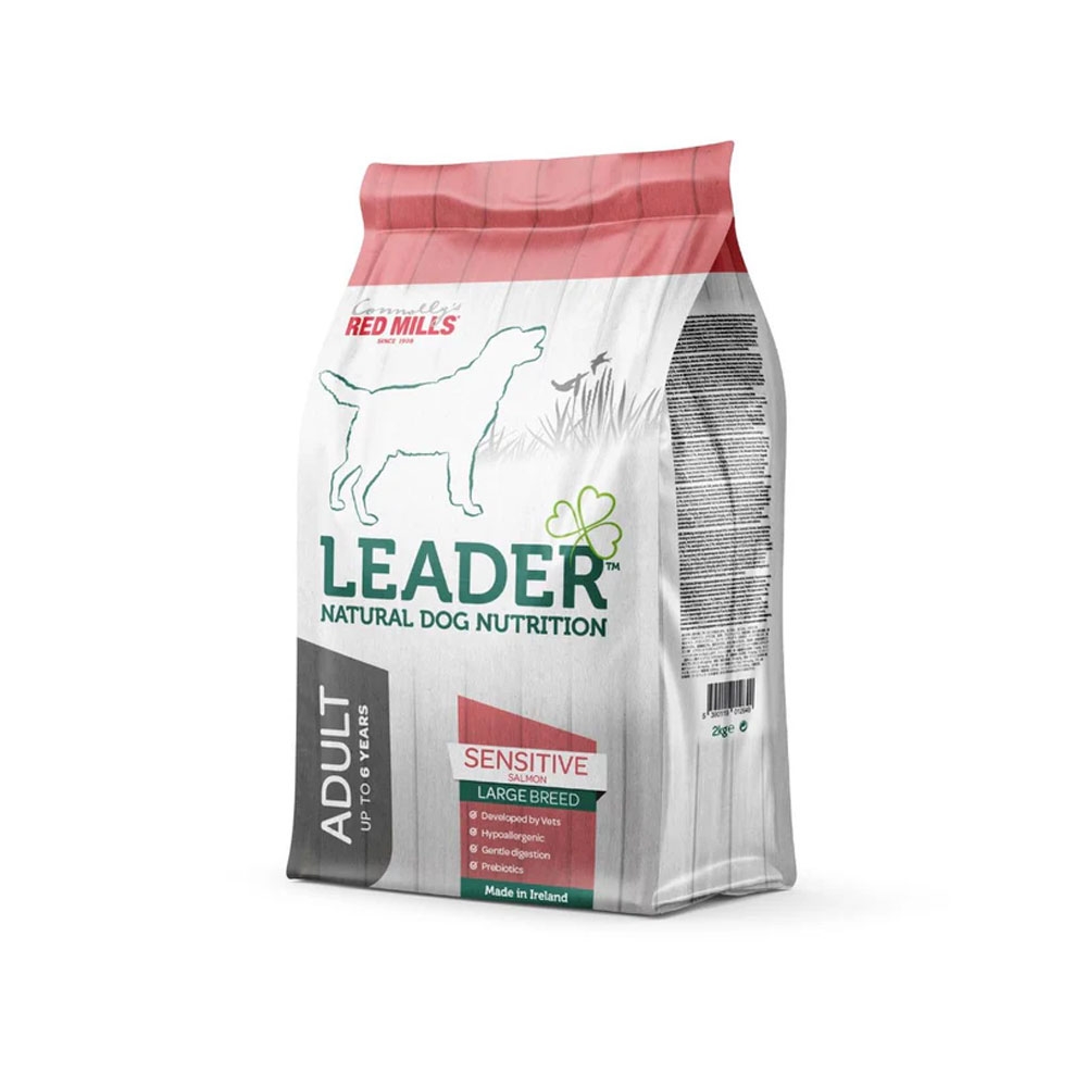 Leader Sensitive Large sausas maistas šunims su lašiša, 12 kg -  2