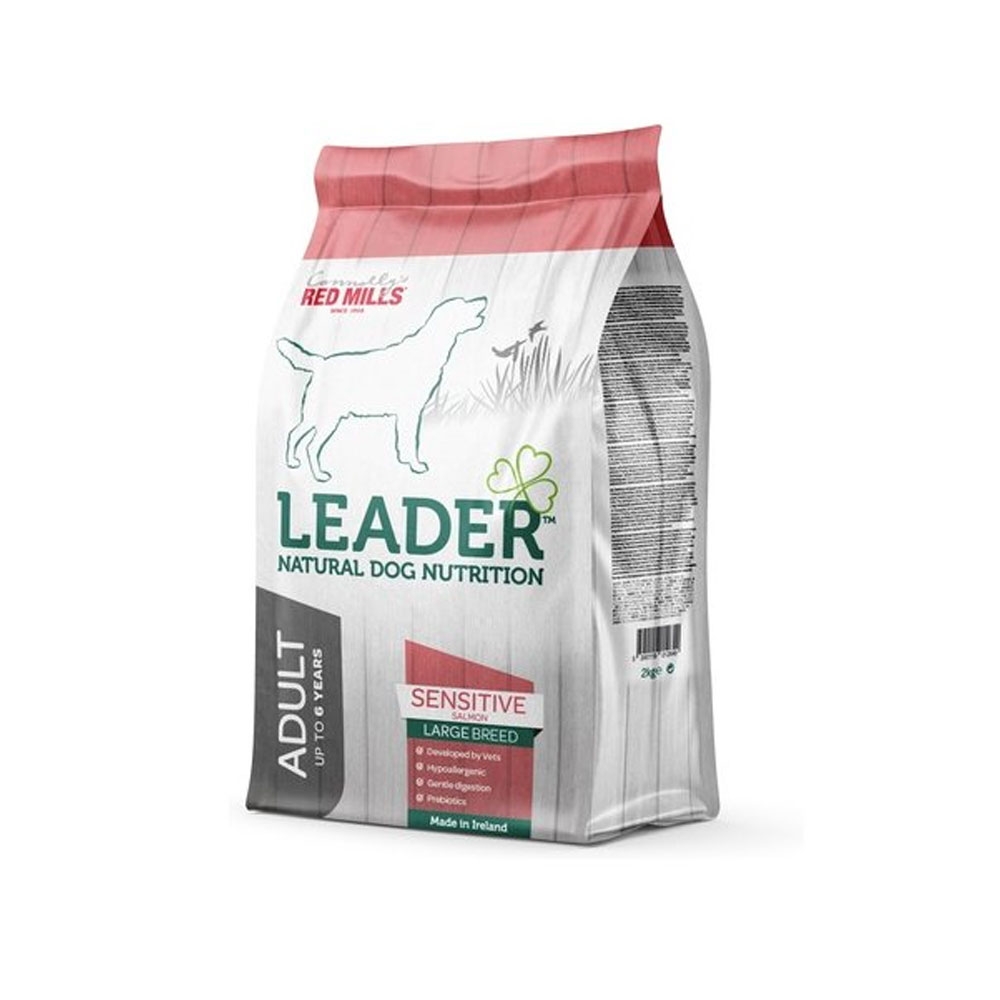 Leader Sensitive Large sausas maistas šunims su lašiša, 2 kg -  2