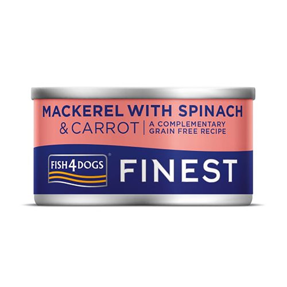 Fish4Dogs Finest konservai šunims su skumbre ir daržovėmis, 85g -  2
