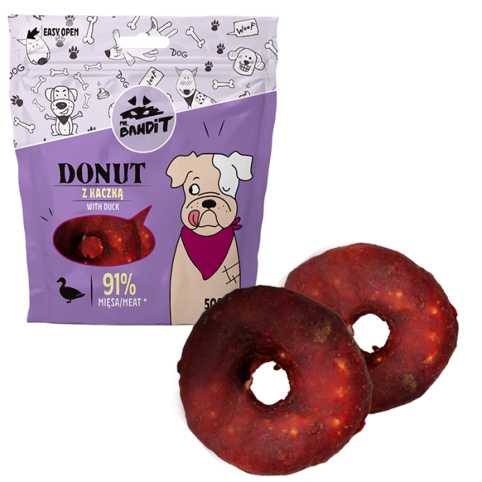 Mr. Bandit Donut skanėstai šunims-spurgytės su antiena, 500 g -  3