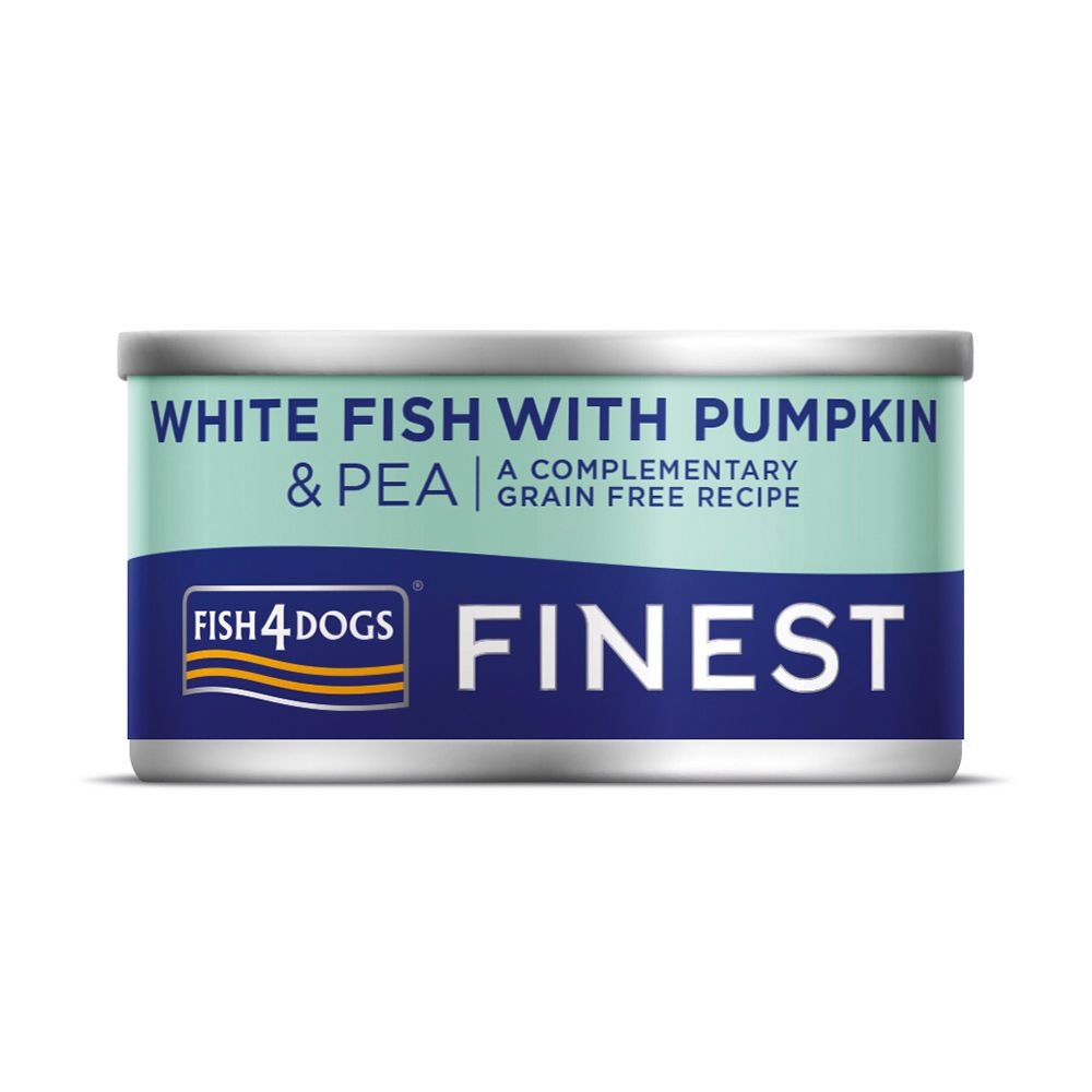 Fish4Dogs Finest konservai šunims su baltąja žuvimi ir daržovėmis, 85g -  2