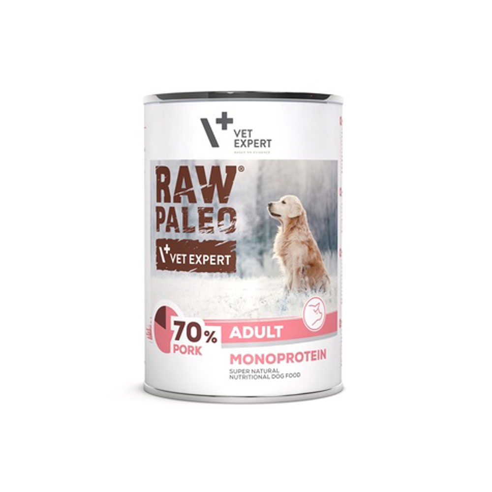 Raw Paleo Adult konservai šunims su kiauliena, 400 g -  2