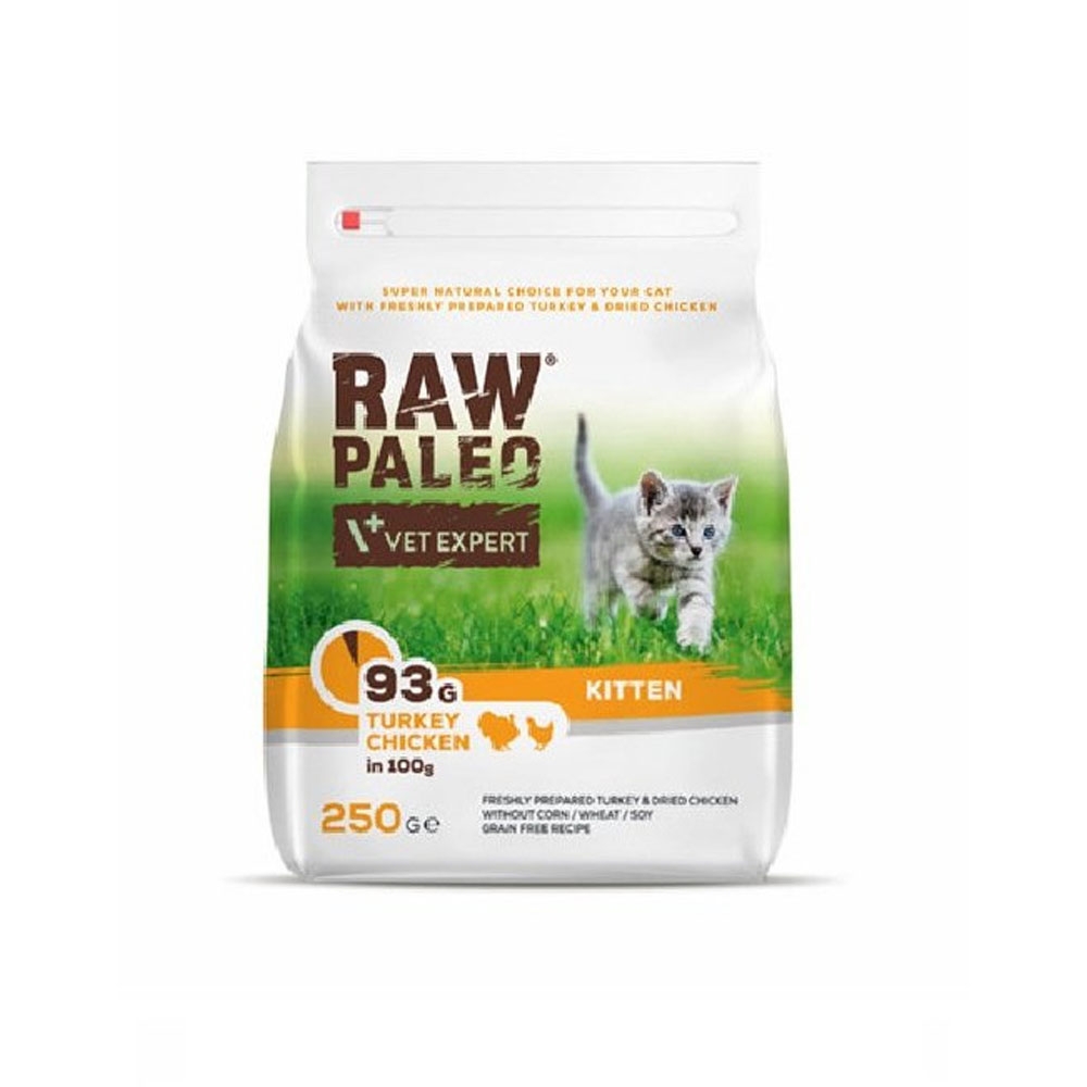 Raw Paleo Kitten sausas maistas kačiukams su kalakut./vištiena, 250 g -  2