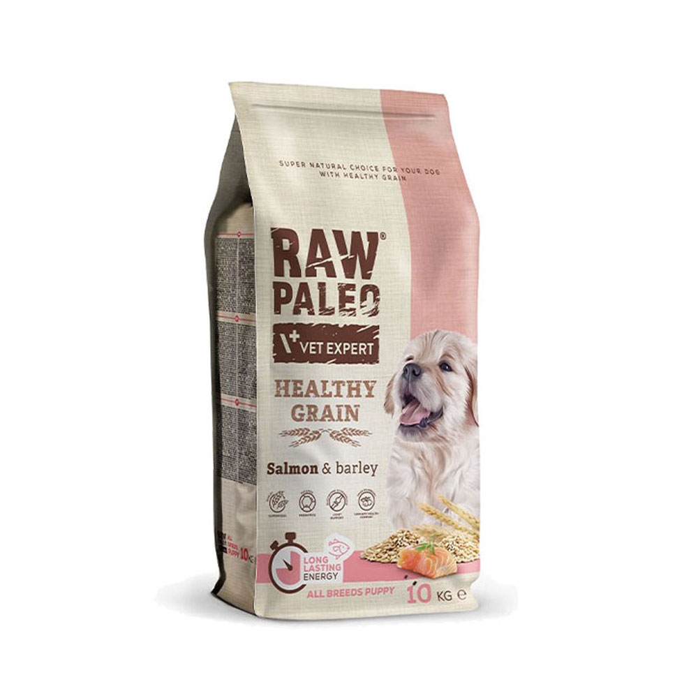 Raw Paleo Healthy Grain Puppy sausas maistas šuniukams su lašiša,10 kg -  2